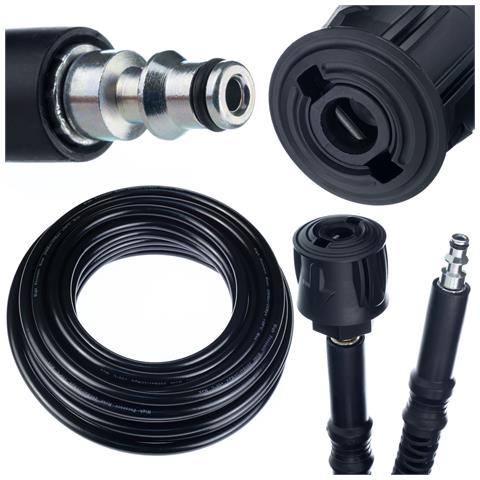 Tubo Alta Pressione 10m Qc Lavor - Click Connect, Nylon, Pvc | Max 200 Bar, 60°c | Compatibile Con Idropulitrici Lavor - Foto 1