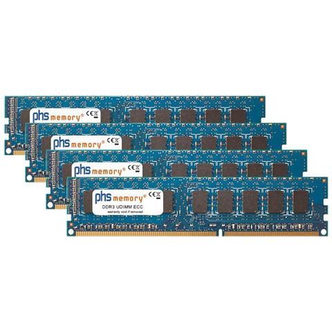 Memoria Phs Da 32 Gb (4x8 Gb) Kit Di Memoria Ram Per Supermicro A+ Server 1042g-ltf Ddr3 Udimm Ecc 1600 Mhz Pc3-12800e (sp160057) - Foto 1