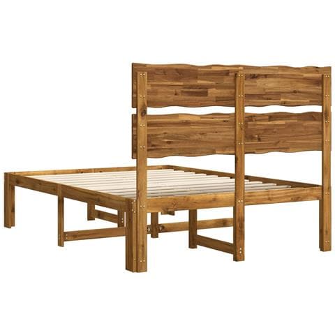 Letto matrimoniale con testiera ROSTOCK Naturale 152 x 203 cm - Foto 2