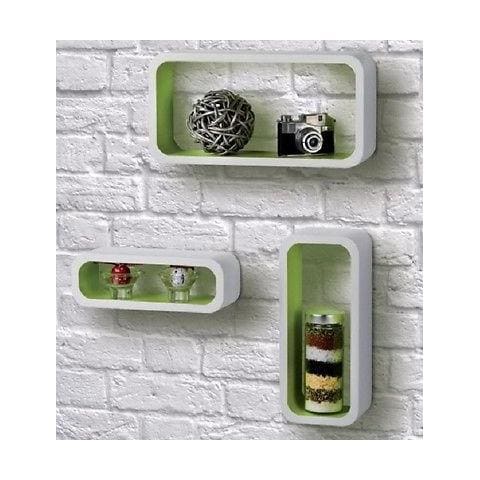Set 3 Pz Mensole Design Moderno Arredo Camera Cameretta Salone Bar Colore Fucsia - Foto 4