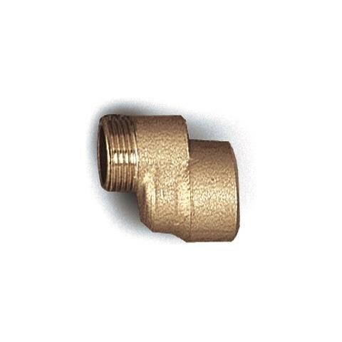 Raccordo Eccentrico Retrogruppo Nickel, Raccordo Eccentrico Attacchi Mf 3/8'' X 3/8'' Spostamento Mm 10 In Ottone Nichelato - Foto 1