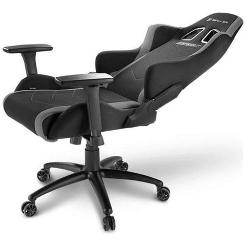 Sedia Gaming Skiller SGS2 in Tessuto Colore Nero e Grigio - Foto 6