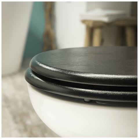 Sedile Wc Leatherlook In Mdf Nero 252540746 - Foto 2