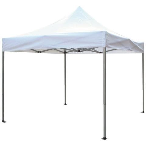 Gazebo Pieghevole 3 X 3 Professionale In Alluminio Telo Bianco Chiudibile Per Mercato Mercatino Feste Da Esterno Giardino - Foto 1