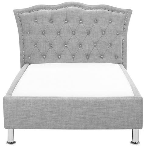 Letto Singolo Moderno In Tessuto Grigio 90x200cm Metz - Foto 29