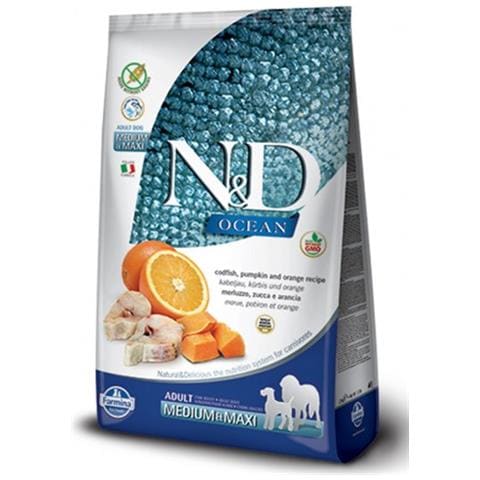N&d Grain Free Pumpkin Adult Medium / maxi Merluzzo E Arancia: 2,5 Kg - Foto 1