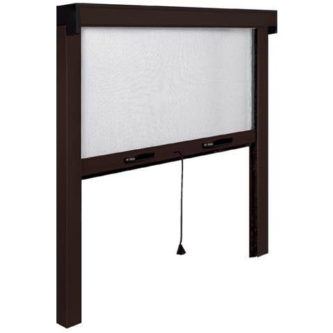 Zanzariera 80X170 MARRONE A Rullo Avvolgibile Riducibile Con Frizione Finestra Kit Zanzariere - Foto 1