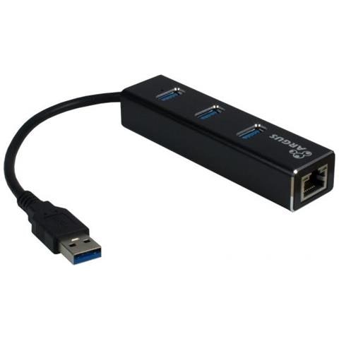 Argus It-310 - Hub - 3 X Superspeed Usb 3.0 + 1 X 10/100/1000 - Desktop (88885439) - Foto 1