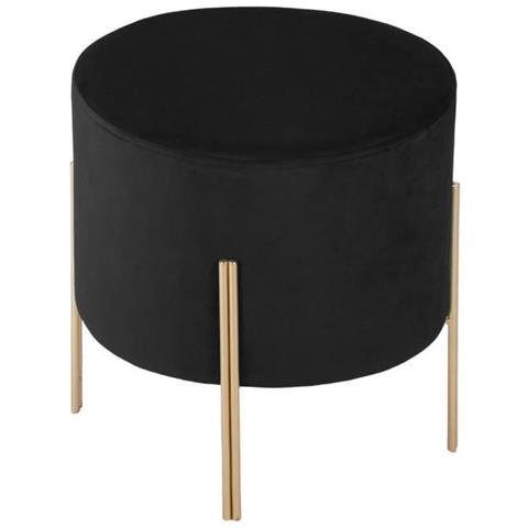 Pouf Living Velvet Design - Nero - P 34 X H 40 Cm - Foto 1