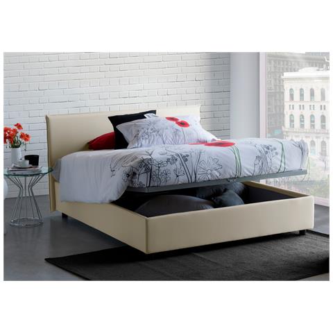 TALAMO ITALIA Letto contenitore Matrimoniale francese Anna Made in Italy Letto con rivestimento in tessuto Apertura frontale con materasso cm 140x190 incluso Panna TALAMO ITALIA Letto contenitore Matrimoniale francese Anna Made in Italy Letto con rivestimento in tessuto Apertura frontale con materasso cm 140x190 incluso Panna