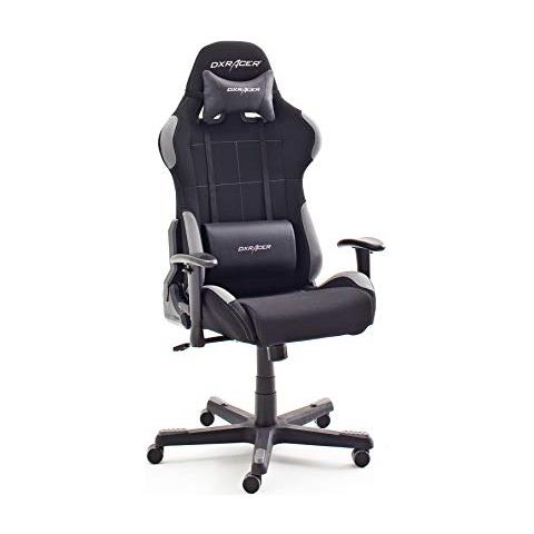 DXRACER - Sedia Da Gioco / ufficio / scrivania, Con Ruote, Regolabile In  Altezza, Nero / grigio, 78 X 52 X 124-134 Cm - ePRICE