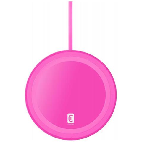 Cellularline Neon Wireless Charger - Apple, Samsung And Other Wireless Smartphones Base Colorata Di Ricarica Wireless Rosa - Foto 2