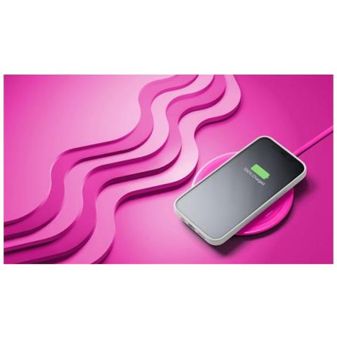 Cellularline Neon Wireless Charger - Apple, Samsung And Other Wireless Smartphones Base Colorata Di Ricarica Wireless Rosa - Foto 3