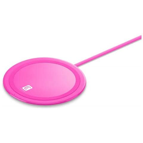 Cellularline Neon Wireless Charger - Apple, Samsung And Other Wireless Smartphones Base Colorata Di Ricarica Wireless Rosa - Foto 1
