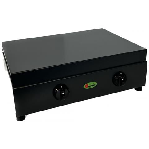 Parker Fornello Da Tavolo Grigio Grafite Con Piano In Acciaio Inox 2 Fuochi Con Piano Removibile Per La Pulizia Alimentazione Gas Gpl (bombole) Per Uso Esterno - Foto 2