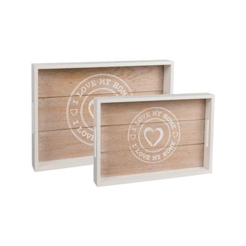 Wooden Serving Tray Set I Love My Home 2pcs. - Foto 1