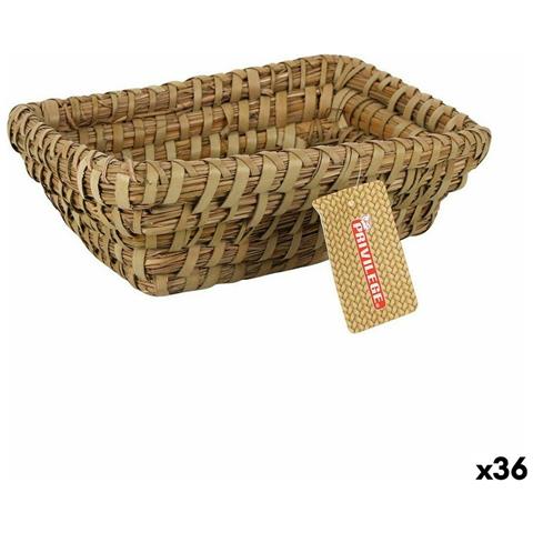 Cestino Multiuso Privilege Korne Marrone Vimini Rettangolare 20 X 15 X 7 Cm (36 Unità) - Foto 1