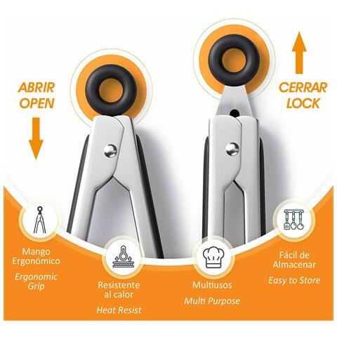 Pinze Da Cucina Privilege Acciaio Inossidabile Acciaio 31 X 4 X 4 Cm (24 Unità) - Foto 2