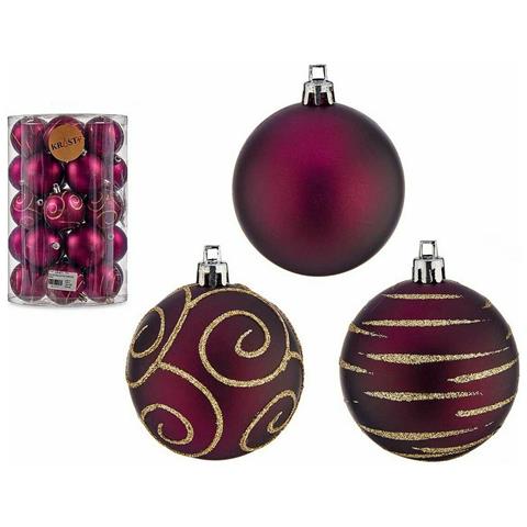 Set Di Palline Di Natale Viola Pvc Ø 6 Cm (4 Unità) - Foto 2