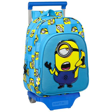 Trolley Per La Scuola Minions Minionstatic Azzurro (26 X 34 X 11 Cm) - Foto 1