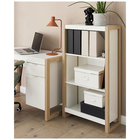 Libreria A 3 Ripiani Johnson Bianco - Foto 1