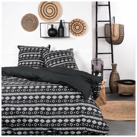 Completo Letto - 240 X 220 Cm - Cotone Con Stampa Etnica - Foto 1