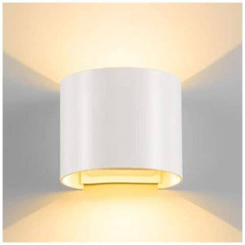 Applique Led Cob Lampada Parete 20w Ovale Bianco Luce Calda Interno Esterno 19 - Foto 1
