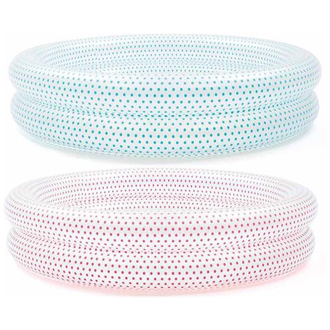 Piscina Gonfiabile Gioco Bambini con 50 Palline 2 Anelli PVC 91x20cm 2 Colori - Foto 5