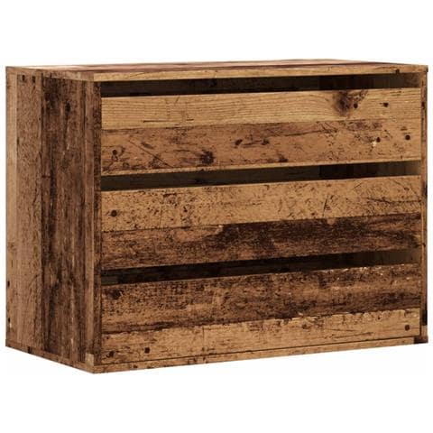 Cassettiera Angolare Legno Antico 80x41x58 cm Legno Multistrato - Foto 1