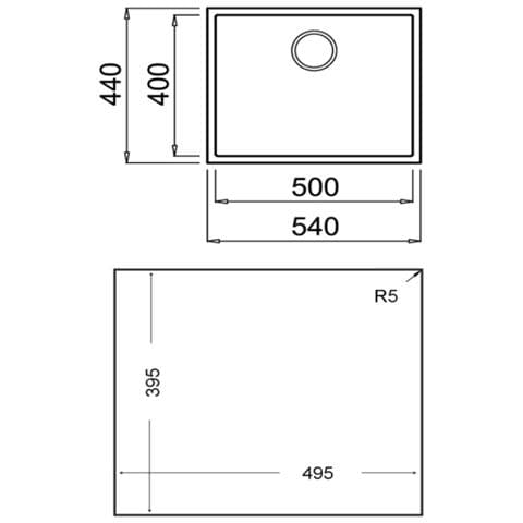 Square 50.40 TG Lavello ad incasso Rettangolare - Foto 2