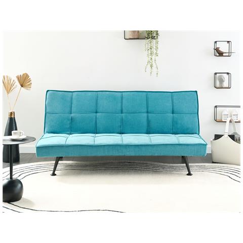 Divano Letto Hasle Blu Oltremare Tessuto - Foto 1
