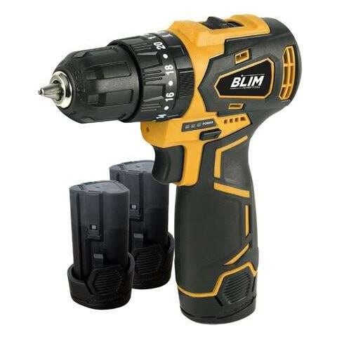 Trapano a percussione a Batteria 12V 2Ah 2 velocità 0-400/0-1500 giri /min Coppia 35 Nm con 2 batterie e valigetta - Foto 1