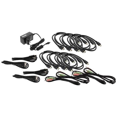 Switch KVM Desktop, 4 porte, Dual Monitor, HDMI, 4K, USB 3.0, Audio - Foto 5