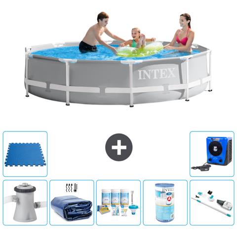 Piscina Fuori Terra - In Giro - 305x76 Cm - Grigio - Include Accessori Coordinati A2067 - Foto 1