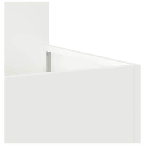 Fioriera da Giardino 80x80x48 cm Acciaio Bianco - Foto 9