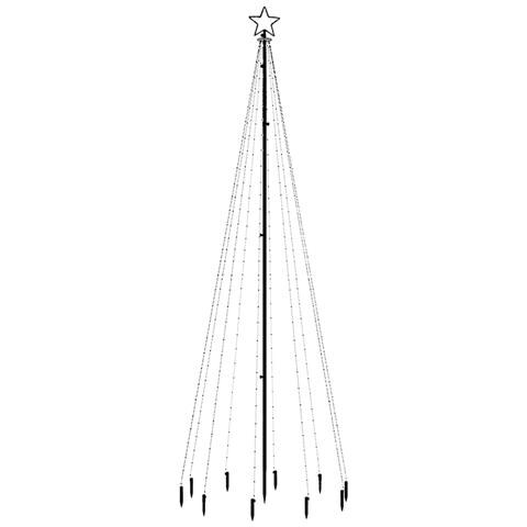 Lusso Casadino -  Albero Di Natale Con Puntale Bianco Freddo 310 Led 300 Cm - Foto 2