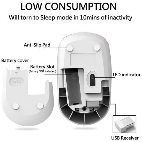 Mouse Ottico Usb Wireless 2.4g Con Design Tigre Gialla - Foto 2