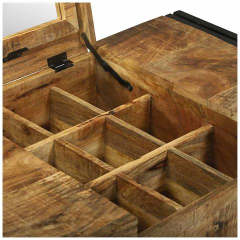 Tavolo da Trucco Marrone Legno massello di mango - Foto 9