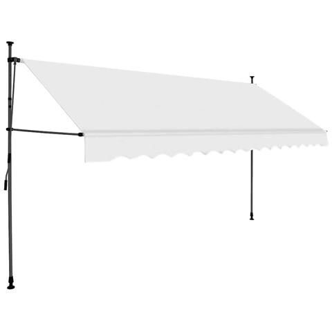 Lusso Casadino -  Tenda Da Sole Retrattile Manuale Con Led 350 Cm Crema - Foto 1