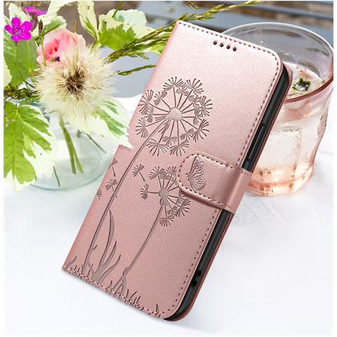 Custodia A Portafoglio Per Redmi Note 14 4g Design Premium Fiori Farfalla, Rosa Champagne - Foto 5