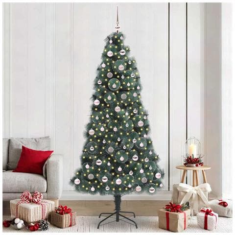 Albero di Natale artificiale illuminato pre-addobbato con set di palline - Foto 2