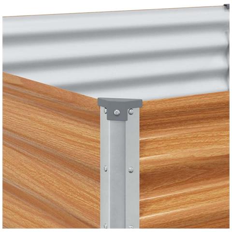 Letto rialzato da giardino 970 x 100 x 36 cm Acciaio zincato - Foto 9