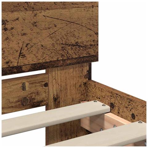 Struttura del letto Legno vecchio 75 x 190 cm Legno multistrato - Foto 9