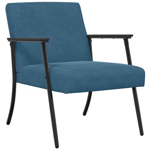 poltrona Blu 59 x 75 x 78 cm Velluto - Foto 1