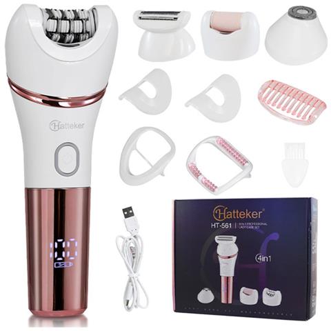 Set Depilatore E Rifinitore Elettrico 4-in-1 Rosa - Indolore E Impermeabile - Foto 1