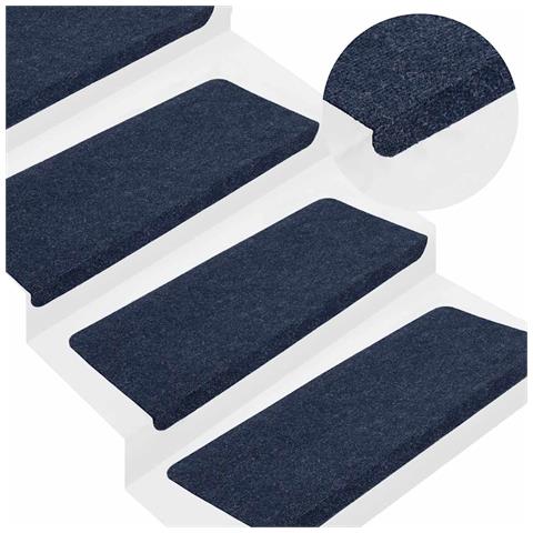 Tappetini Autoadesivi per Scale 30 pz Blu 65x24,5x3,5 cm - Foto 2