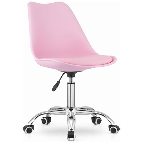 Sedia da lavoro per bambini regolabile in altezza, rosa - Foto 5