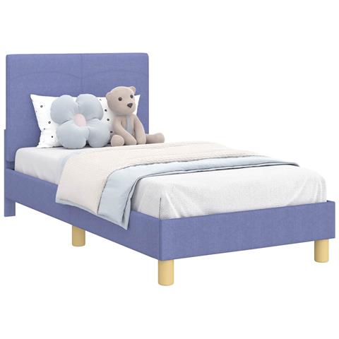 Struttura letto bambini con testata Blu jeans 80 x 160 cm - Foto 1