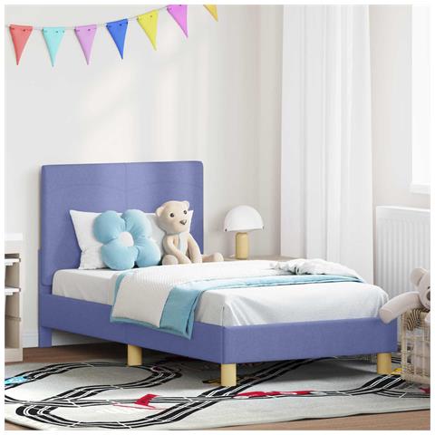 Struttura letto bambini con testata Blu jeans 80 x 160 cm - Foto 2