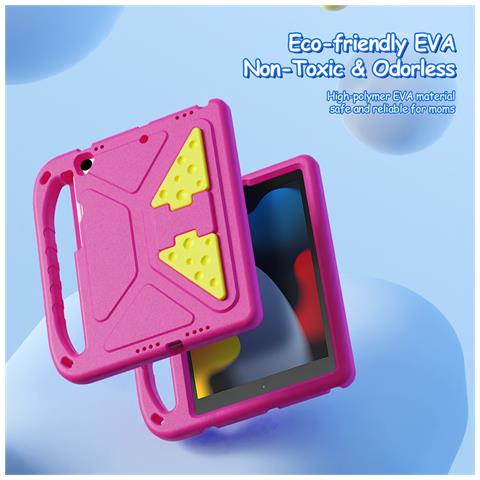 Cover per iPad 10.2 (2021) - Rosa, Antiurto, Con Soporte - Foto 4